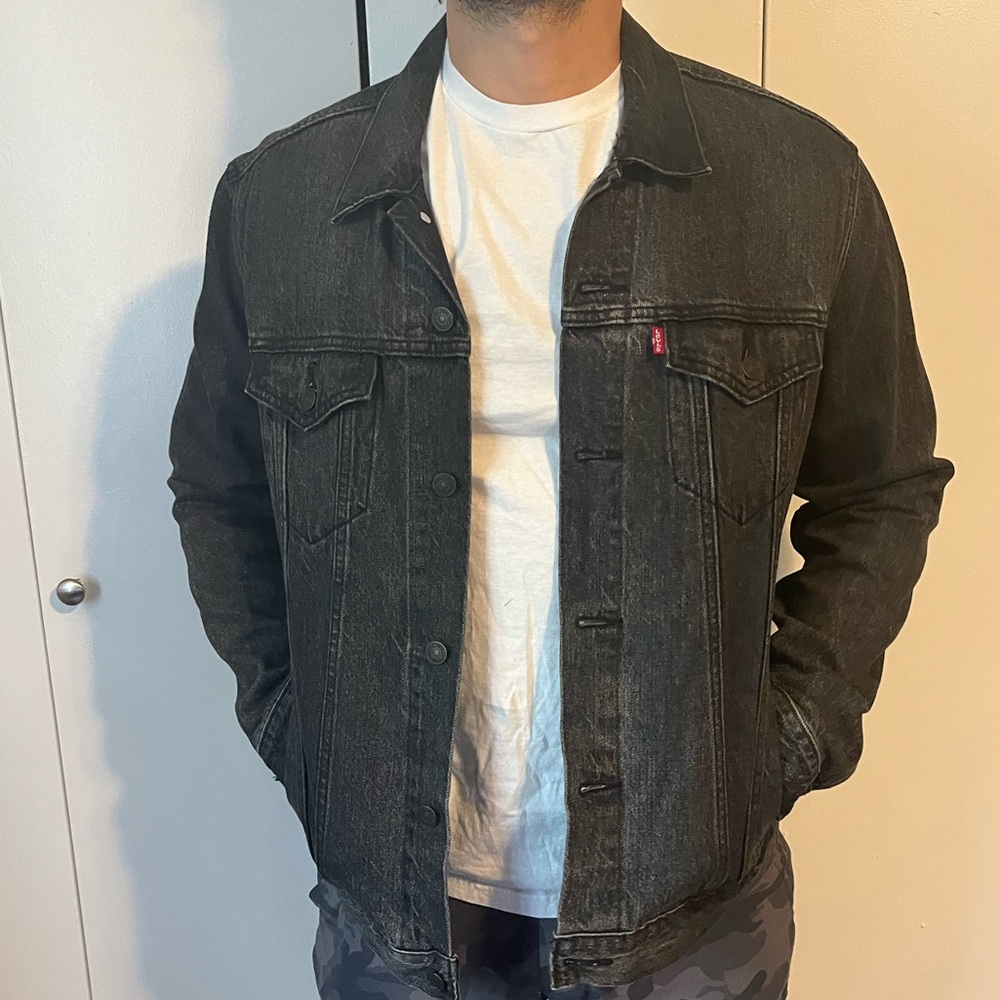 Levi's Charcoal Denim Jacket for Men